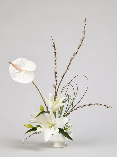 Sculptural Cycle DIY Kit: Lily, Anthurium & Pussy Willow