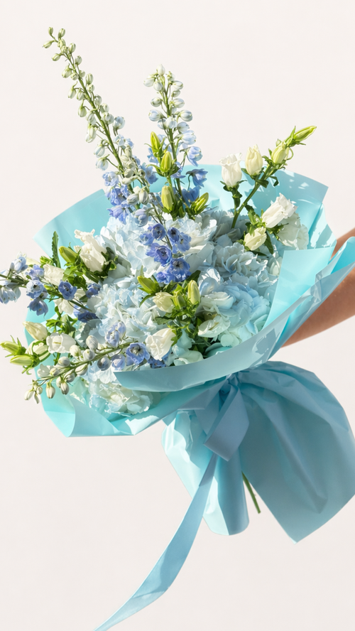 Azure Sky | Dreamy Blue & White Wildflower Bouquet