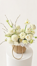 White Serenity Basket